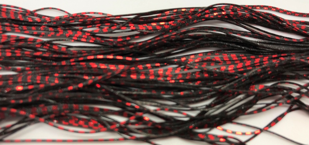 Veniard Sili Legs Chrome Nymph Size Red / Black Fly Tying Materials